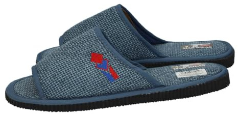 MADE IN SPAIN 8436043820107 Zapatillas de Andar por casa, Hechas en España, en Color Tejano, livianas con Suelo microporoso. Hombre Zapatillas CASA