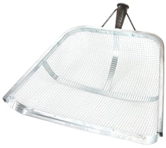 Passoire à sable - Grand outil de jardinage - 46 x 36 cm - Léger et ergonomique - Tamis efficace pour tamiser le sol, les plantes, le désherbage - Passoire fine en acier inoxydable (sans