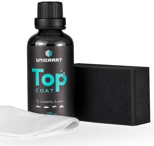 Top Coat SiO2 Versiegelung, Autopflege, Langzeit Hydrophob, Schmutzabweisend, Lackpflege 50ml