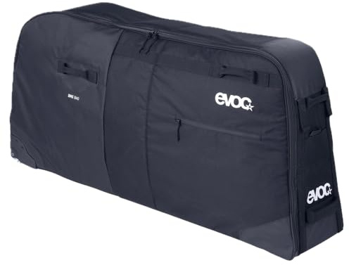 EVOC BMX Bag Maleta para Bicicleta (Bolsa de Transporte Plegable para BMX de 20, Ruedas de Skate Intercambiables, Bolsa para Bicicleta con Compartimento para Ruedas), Negro