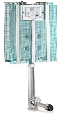 PUCCI 1315000001 Cassetta di Scarico ad Incasso Modello Sara, Tasto Singolo e Senza Placca, 7.5 cm