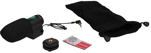 vhbw Microphone stéréo Compatible avec Panasonic Lumix DMC-LX5 caméra - Micro Externe