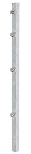Alberts 677633 Paletto per recinzione a doppia barra | con attacco per capocorda | zincato a caldo | lunghezza 1750 mm | paletto 60 x 40 mm
