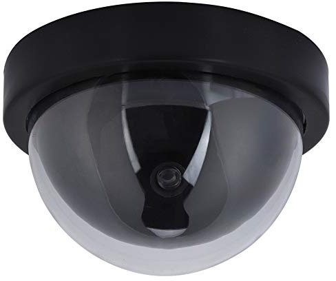 Sonew Outdoor Indoor Fake Camera, Dummy Dome Surveillance Security Camera Simulated Decoy Camera with 1pc LED Light