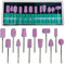 Woohome Polierscheibe, Grinding Stone Set, 12 Größen Zylinderform Schleifkörper Schleifsteine, Grinding Wheel Polishing Grinding Head Rotary Tool zum Polieren, Maniküre, Schleifen
