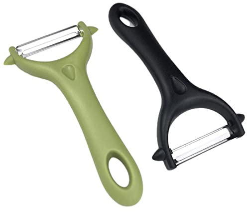 Fezf Pelador De 2 Piezas, Pelador De Patatas, Pelador De Manzanas, Pelador De Espárragos, Pelador De Verdura Multifunción En Forma De Y Cono Hoja De Péndulo, Pelador Universal Para Verduras