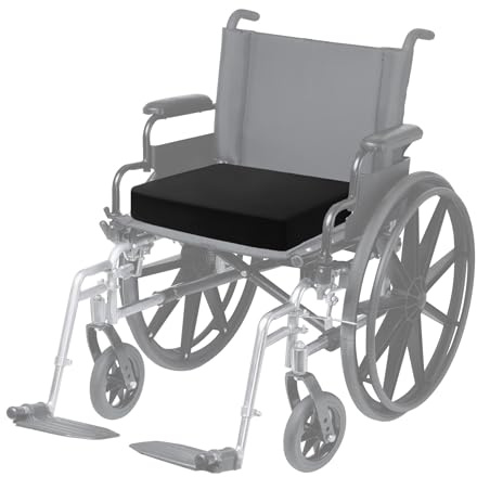 Wheelchair Cushion Memory Foam for Office Chairs, Scooters, Kitchen or Car Seats Orthopedic Lumbar Support, Sciatica & Tailbone Pain Relief - Reduce Back Ache, Improve Posture (18 x 16 x 3)