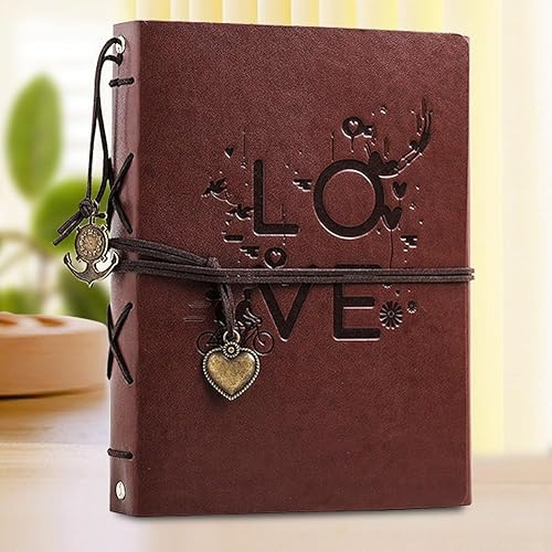 Photo Album Scrapbook with 4x6 120 Pockets and 30 Pages Black Thick Kraft Blank Writing Paper, Textured Leather Cover Pictures Album Memory Book for Family Baby Wedding Anniversary Travel