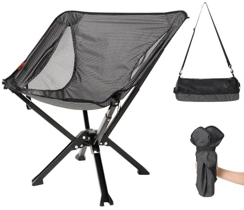 iCoolGoGo Portable Chair with Carry Bag - Durable and Ultra-Light Folding Chair for Camping - Supports 300 Lbs - Perfect for Outdoor Adventures