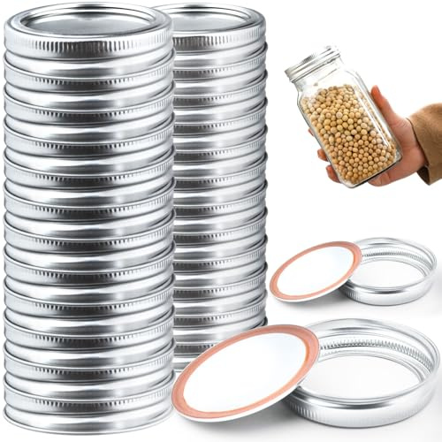 GZqiancang Set di 24 coperchi a vite riutilizzabili per barattoli Mason, barattoli di marmellata, bottiglie di vetro, bottiglie di latte, lattine di caffè (70 mm/86 mm)