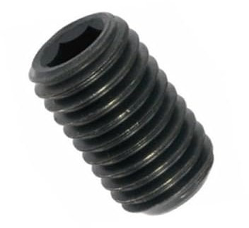 Madenschrauben/Gewindestifte M3 x 6 mm Schwarz 45H - DIN 913 - mit Kegelkuppe und Innensechskant - Metrisch Gewinde (Gewinde: M3, Länge: 6 mm, Menge: 50 St.)