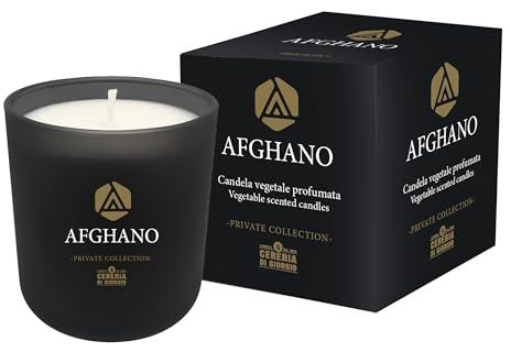 Cereria Di Giorgio - Candela Profumata in Cera Vegetale - Made In Italy - Aromaterapia Private Collection - Afghano - Durata 44 ore