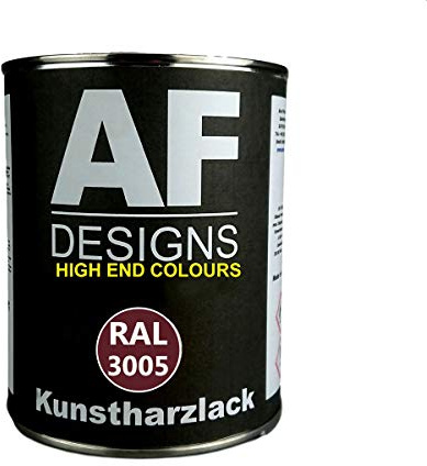 1 Liter Kunstharz Lack Buntlack Kunstharzlack RAL3005 WEINROT glänzend