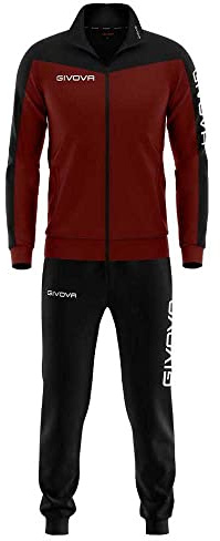 Givova TUTA ROMA TRIACETATO GRANATA/NERO Tg. 3XL