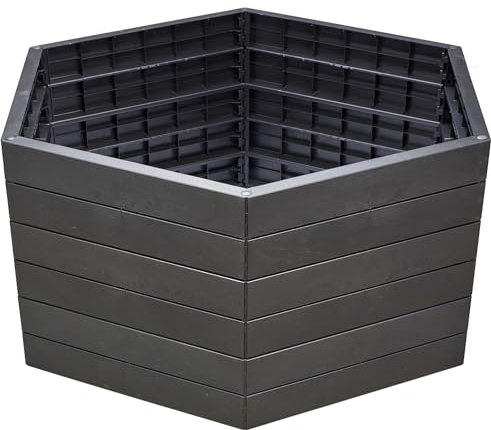 Garantia Ergo Hochbeet XL 75 Stone, inkl. Flora Wassersparsystem - Blumentopf, Hochbeete für Garten, Pflanzkübel Groß Außen, Blumenkasten, Blumentopf Hoch, Blumenkübel, Blumenkübel Outdoor