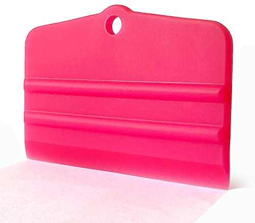 Lunbengo Kleiner Silikonabzieher für Spiegel, Duschtür, Fenster, Tönungsfolien-Abzieher für Auto-Vinylfolie, Glas-/Lackfolienanwendung, 1 Stück, 11 x 7,5 cm