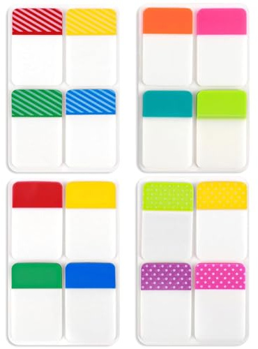JEXOWIQ Índices adhesivos,320 pcs Separadores de Índices Adhesivos Marcadores de Páginas Marcadores Adhesivos Notas Autohesivas para Marcar Hojas Informes Libros 4 pack (40 * 25MM)