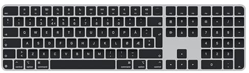 Apple Magic Keyboard med Touch ID och numerisk del för Mac-modeller med Apple Silicon – norskt – svarta tangenter ​​​​​​​