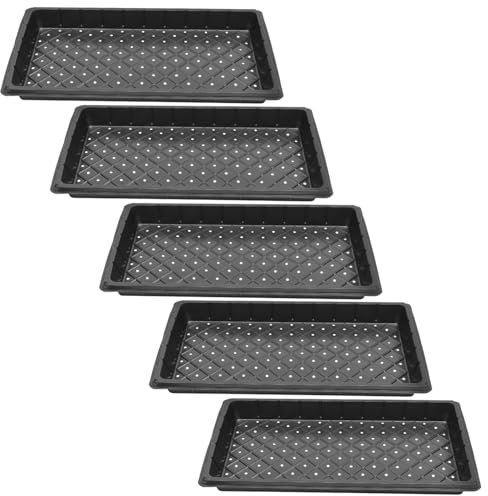 Garten-Topf-Tabletts, 5-teiliges Tablett, Garten-Tablett for Pflanzen, Pflanzen-Tablett for Zimmerpflanzen, Versorgung, Pflanzen-Starter-Tablett, Zimmerpflanzen, Gewächshaus-Zubehör, Pflanzen-Tablett,