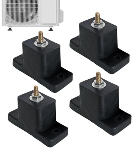Damper Air Conditioner - Vibration Damper, Rubber Damper | Damper Outdoor Unit Base Mounting, Rubber Pads Bracket, 4Pcs Anti-Vibration Split Stand Brackets for Outdoor Air Conditioner