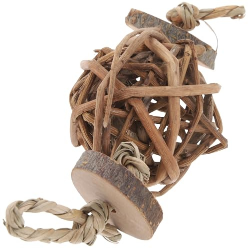 UPKOCH Natural Wooden Chew for Guinea Pigs and Rabbits, Bite-resistant Small Animal Teething Chews, Healthy Dental Care Snacks for Hamsters and Parrots, Packaged Chewing Playthings