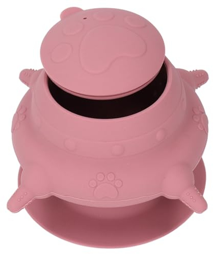 Fabater Mangeoire à Lait pour Chiot, Station d'allaitement en Silicone à 4 Tétines pour Nouveau-nés, Biberon pour Chaton avec Cadre et Couvercle Stables, Simule Le Flux Maternel pour Chiots,
