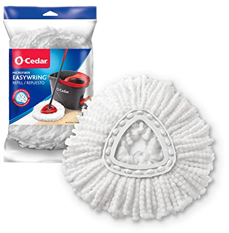 O-Cedar Easy Wring Mop Refill, White, 1