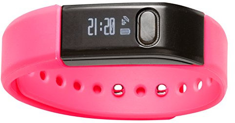 Denver BFA-10PI Fitnessarmband mit Bluetooth 4.0 (Android/iOS) pink