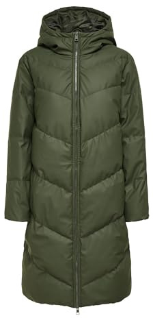 Jacqueline de Yong - Abrigo acolchado impermeable para mujer, Forest Night., XL