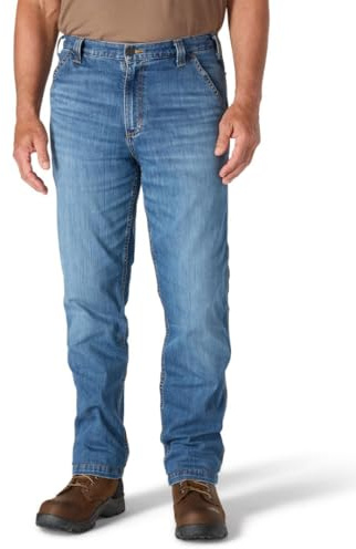 Carhartt Men's Relaxed Straight Rugged Flex Denim Dungaree, Houghton, W32 x L30