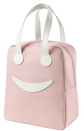 croselyu Portable Mini Insulated Cute Lunch Bag - Outdoor Picnic & Ice Bag, Large, Pink