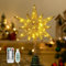 Lewondr Weihnachtsbaum Spitze Stern, 3D Sechseckig LED Lampe Weihnachtsstern Baumspitze mit Timer & 8 Lichtmodi, USB-betrieben Fernbedienung Weihnachtsdeko Beleuchtung Weihnachtsbaum Stern, Gold