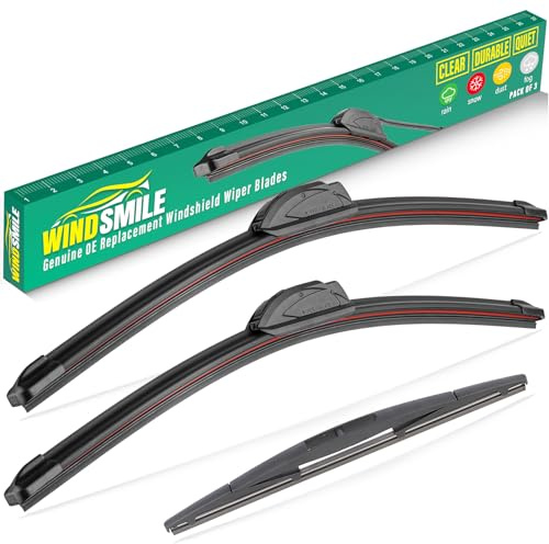 26 22 16 Windshield Wiper Blades Replacement for Honda Odyssey 2005-2023 2024 2025 Premium All Weather Front Rear Wipers Set - OEM Quality (Pack of 3)