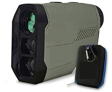 Medidor de área de tierra Telémetro láser de golf Telescopio de 1000M 650M con medidor de distancia de pasador de pendiente de bloqueo de bandera para la distancia de medición monocular de caza,
