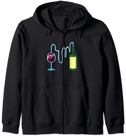Wine for pharmacist with wine bottle Zip Hoodie