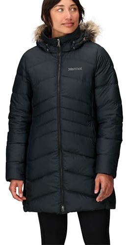 Marmot Women's Montreal Coat, Warm, Insulated Hooded Winter Coat, Windproof Down Parka, Lightweight Packable Outdoor Jacket, Black, M
