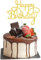 Glitter Happy Birthday Cake Topper & Decorations - Gold Sign for Celebrating Birthday & Anniversary Parties