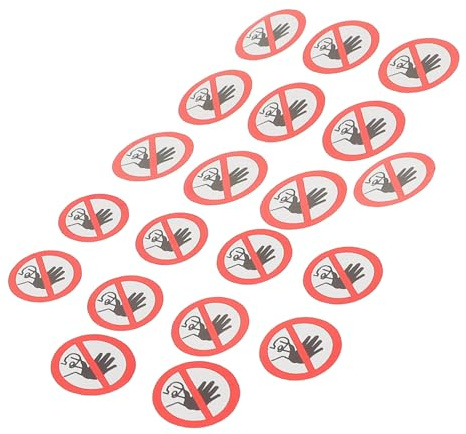 ARTSEWPLY 20pièces Pack De Autocollants Interdiction Entrée Signalisation Avertissement Auto-adhésive Usage Industriel Et Sécurité Adhésifs Visibles Pour Surfaces Planes Et Lisses