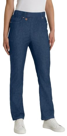 RAGNO Jeans a Gamba Dritta con Tasche e Vita Piatta in Light Denim ds88pp