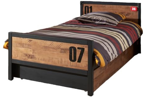 'Autobett axco03 Alex Bett und Ausziehbett Kiefer massiv Natur