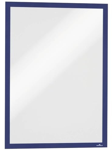 Durable DURAFRAME A3 Magnetic Display Frames for Metal Surfaces - Anti-Glare Sign and Poster Holders - 5 Pack - Dark Blue - Perfect for Fridges and Whiteboards