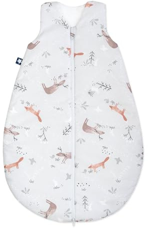 Julius Zöllner Baby året runt sovsäck av 100% bomull, storlek 90, 12–24 månader, standard 100 av OEKO-TEX, tillverkad i Tyskland, Woodlife