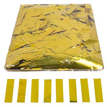 EUTOPICA Confeti rectangular metalizado de 2 x 5 cm. (Dorado) | Bolsa 1 Kg. | 24/48H laborables | #GanasDeFiesta