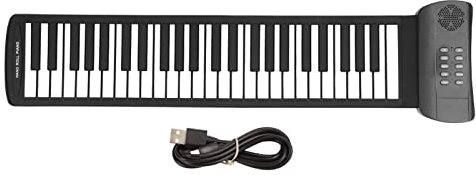 49 Tasten Roll Up Keyboard Piano - 4D Surround Sound Effekt Tragbares Faltbares Instrument für Kinder Anfänger (PM49)