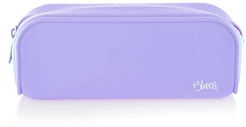 office box - Porta Todo- Estuche de Silicona Rectangular - Cierre de Cremallera - Gran Capacidad y Duración, Lavable y Resistente, Múltiples Colores - Máxima Calidad. (Morado Blush)