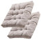 PIPOEI Cojines de Suelo 55x55x12cm, Espesar Cojines de Asiento Almohadillas Silla Pana, Cuadrada Copetudo Almohadilla para Estudiante Jardin Oficina Tatami Silver Grey