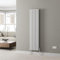 Radiant Living Designer Radiator Vertical White Oval Column Double Panel Rads 1600x360mm