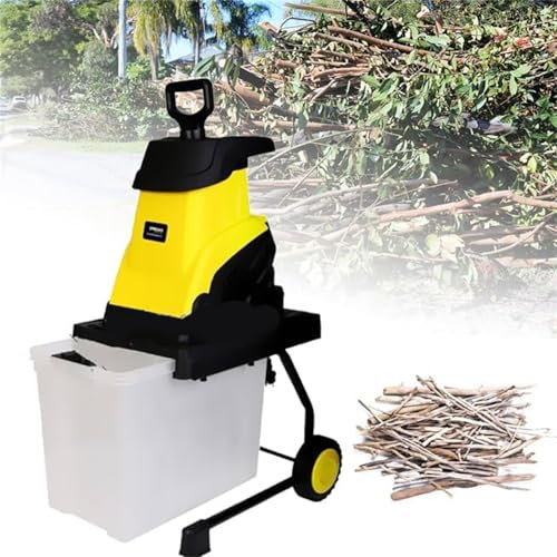 Electric Leaf Shredder,Branch Shredder,Garden Tree Wood Chipper,Multifunctional Branches Leaves Wood Crusher,Maximum Cutting Diameter: 45mm,with 45L Collection Box,30m