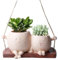 Vaso da fiori da appendere a testa, con foro di drenaggio, Swing Face, vaso da fiori in resina