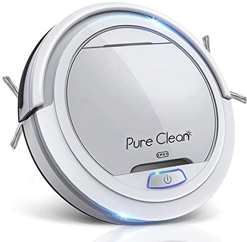 SereneLife Pure Clean Robot Vacuum Cleaner - Upgraded Lithium Battery 90 Min Run Time - Automatic Bot Self Detects Stairs Pet Hair Allergies Friendly Robotic Home Cleaning for Carpet Hardwood Floor